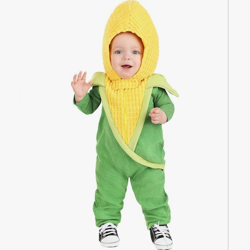 Adorable Corn Cob Infant Costume - Green and Yellow